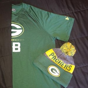 NFL 🏈 GreenBay Packers Dry-Fit shirt with Hat 🏈